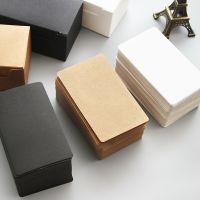 100 Sheets Cardstock Blank Kraft Paper Card Black White Cards For Message Notes DIY Handcraft Journal Word Bookmark Card Greeting Cards