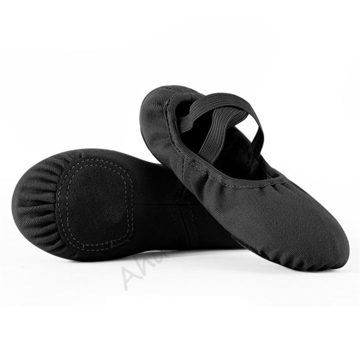 รองเท้าระบำบัลเลต์ผ้ายืดสีดำเปลือยอูฐน้ำตาลละตินสำหรับเด็กผู้หญิง-ds097ผ้าแคนวาสสำรองเท้าเต้นรำ