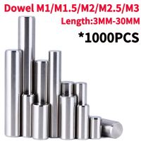 1000 buah 304 Pin baja tahan karat ganda Chamfered kepala datar Pin silinder Solid menemukan Dowel tetap Pin M1 M1.5 M2 M3 φ3-30MM