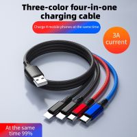 [KOLT Digital] 4in1สาย Micro USB Type C สำหรับ iPhone 14 13 12 Pro Max XS 3A 3in1 2in1สายชาร์จสาย Micro USB สำหรับ Huawei Samsung Xiaomi