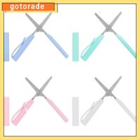 GOTORADE พกพาสะดวก มัลติฟังก์ชั่น DIY กรรไกรพับ กรรไกรรูปทรงปากกา เครื่องมือตัดกระดาษ อุปกรณ์สำนักงานโรงเรียน