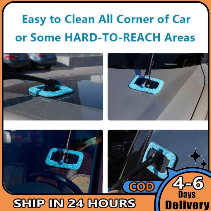 am-ที่ดับกลิ่นในรถกระจกหน้ารถที่ทำความสะอาดหน้าต่างเครื่องพ่นน้ำในตัวพร้อม-handel-lipat-และผ้าเช็ดรถไมโครไฟเบอร์การล้างภายในภายนอกชุดที่ทำความสะอาดกระจกรถยนต์ที่เช็ดกระจก