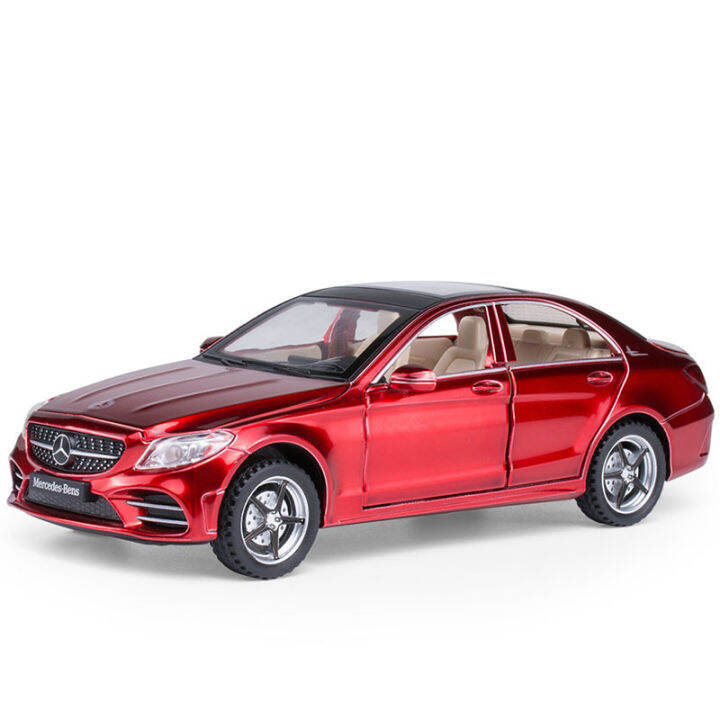 ใหม่132-benz-c260l-die-cast-miniature-รุ่นรถยนต์โลหะผสมโลหะรถดึงกลับ6ประตูเปิดของขวัญเด็ก-toy