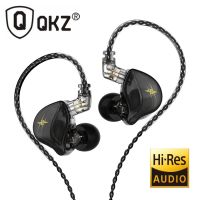 QKZ ZXT หูฟังมอนิเตอร์เพลงไดรเวอร์คู่เบสพร้อมไมโครโฟนหูฟังแบบมีสายที่ถอดออกได้หูฟังไฮไฟหูฟังลดเสียงรบกวน