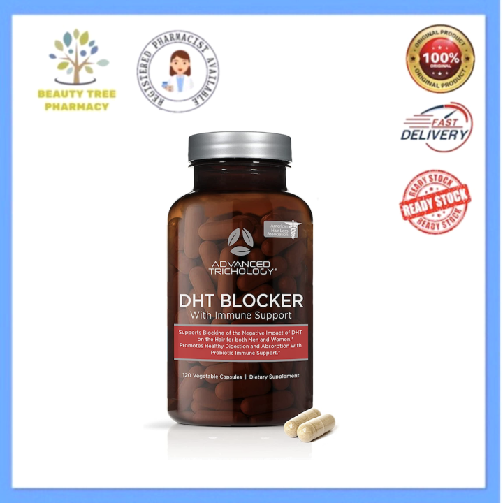 Advanced Trichology DHT Blocker with Immune Support, Saw Palmetto and Green Tea 120 Capsules