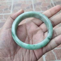 (J18) กำไลหยก พม่าแท้ Jadeite Type A  ขนาด Size 63.2 mm.