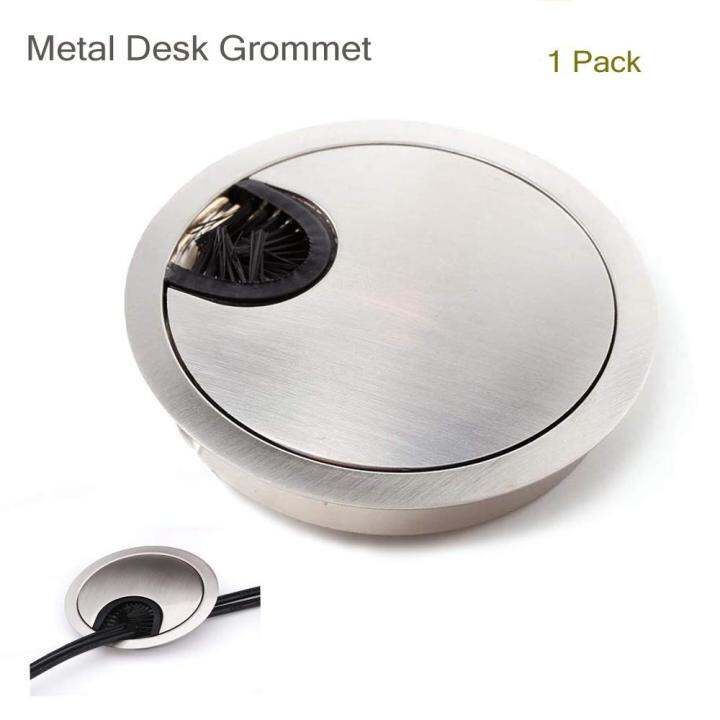 60mm Metal Threading cover Cable Desk Grommet with Brush Opening Desk ...