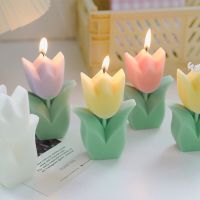 Ins Tulip Flower Candle Creative Scented Candle Cute Aromatic Candle Home Decor Souvenirs Party Aromatherapy Decoration