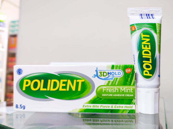 Glue false teeth Polident size 8.5 grams 20 grams and 60 gram Denture