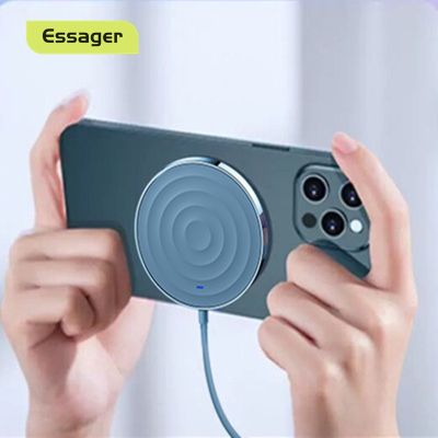 Essager 15W Qi Magnetic Wireless Charger For 12 11 Pro Max Mini Xs X Xr 8 Induction Fast Charging Pad For Samsung Xiaomi