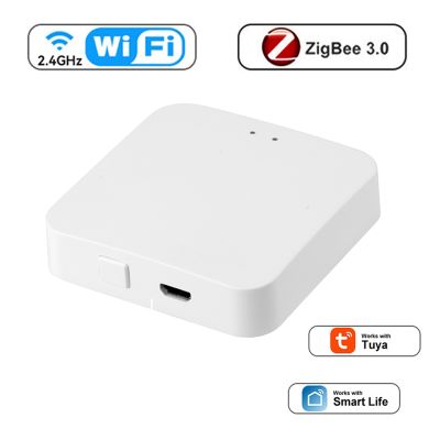 Tuya Smart Gateway White Gateway Hub Multi Mode Smart Home Bridge WiFi Bluetooth ZigBee Remote Control Work with Alexa Google Home