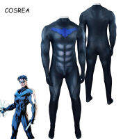 Hot Nightwing Cosplay Bodysheir Anime Zentai Suit Halloween Carnival Party Men Male Boys