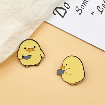 Personality Brooch Best Friend Gift Pin Funny Cartoon Brooch Metal Duck Brooch Cute Duck Brooch