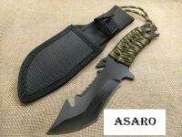 ASARO FX001 Fixed Blade knife มีดพกพา มีดเดินป่า มีดใบตาย มีดแคมป์ปิ้ง มีดมัลติฟังก์ชั่น ยาว22.00ซม. แถมซองไนลอนอย่างดี