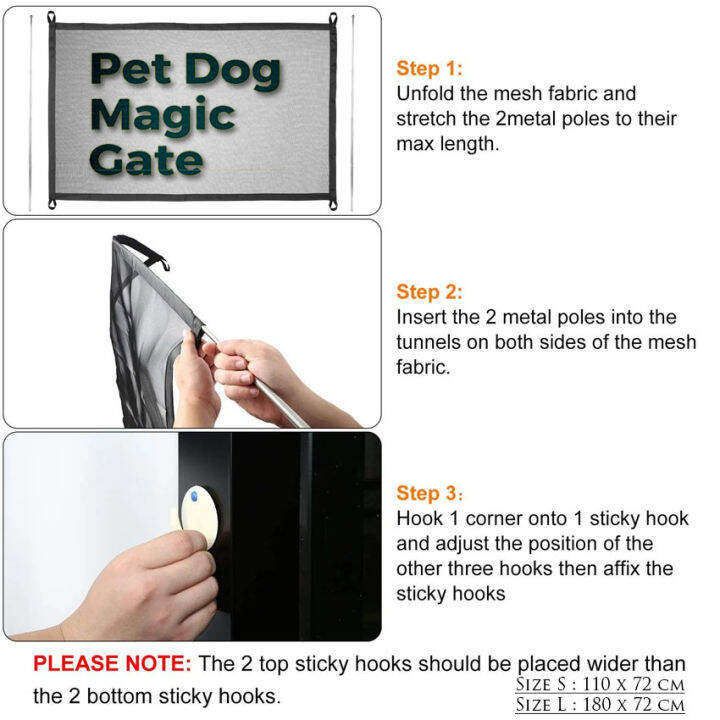 magic-pet-gate-อุปกรณ์สัตว์เลี้ยง-คอกสัตว์เลี้ยง-ประตูแมว-ที่กั้นสุนัข-รั้วกั้นสุนัข-คอกกั้นเด็ก-ตาข่ายกันแมว-ประตูแมวลอด-ที่กั้นเด็ก-ประตูกั้นเด็ก-baby-gate-ที่กั้นบันได-รั้วสุนัข-รั้วแมว-ที่กั้นแมว-