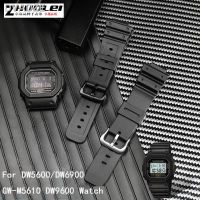 ♣☜สำหรับ Casio G-SHOCK GW-M5610 DW5600สมาร์ทวอท์ช DW6900 DW5700กันน้ำสายนาฬิกาสำหรับผู้ชายสายรัดยางสี่เหลี่ยมเล็กสปอร์ตซิลิโคน