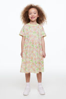 H&amp;M ชุดเดรสแขนสั้น เขียวอ่อน ดอกเดซี่ ชุดเด็กผู้หญิง 6-8Y 4-6 Y (งาน shop) พร้อมส่ง