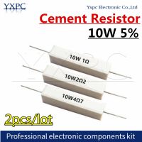 2pcs 10W 5% Cement Resistor 0.1 ~ 10K Power Resistance 0.1R 0.5R 10R 50R 68R 0.22 0.33 0.5 1 2 5 8 10 15 20 30 100 1K 2K 3K ohm Replacement Parts