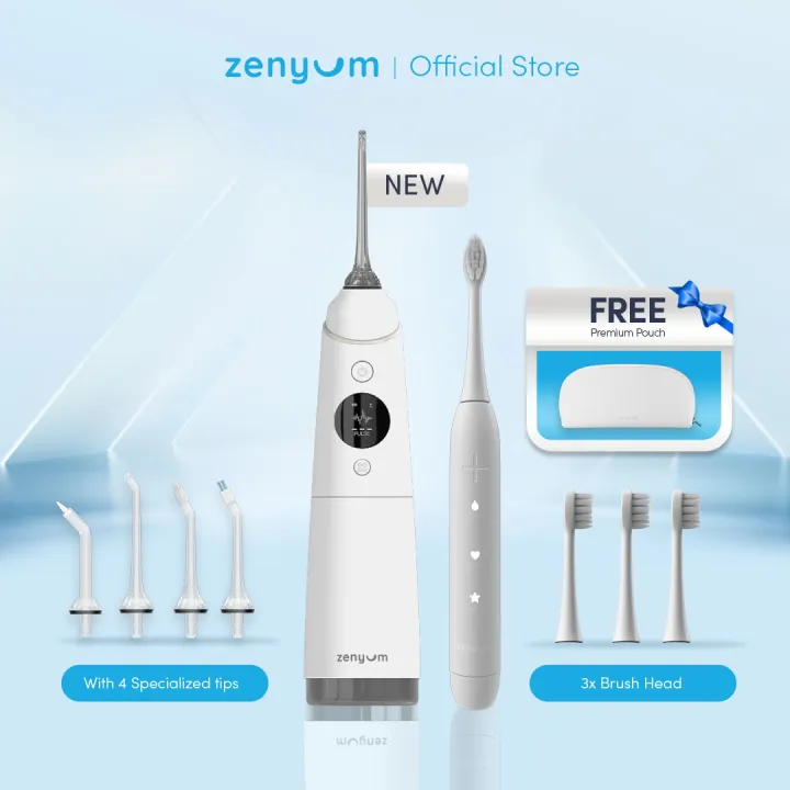 [Value Set] 1 Zenyum Sonic Electric Toothbrush + 3 Pc Brush Head