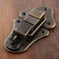 1set Antique Bronze Box Latch Hasp w/screws Jewelry Wood Box Decor Drawer Suitcases Iron Buckle Clasp Furniture 95x52mm Hardware