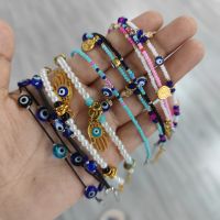 ใหม่ Evil Eye สร้อยข้อมือถัก Lucky สีแดงสีดำด้ายคู่โซ่ Handmade สวดมนต์กำไลข้อมือ Pulsrea เครื่องประดับของขวัญสำหรับเพื่อน