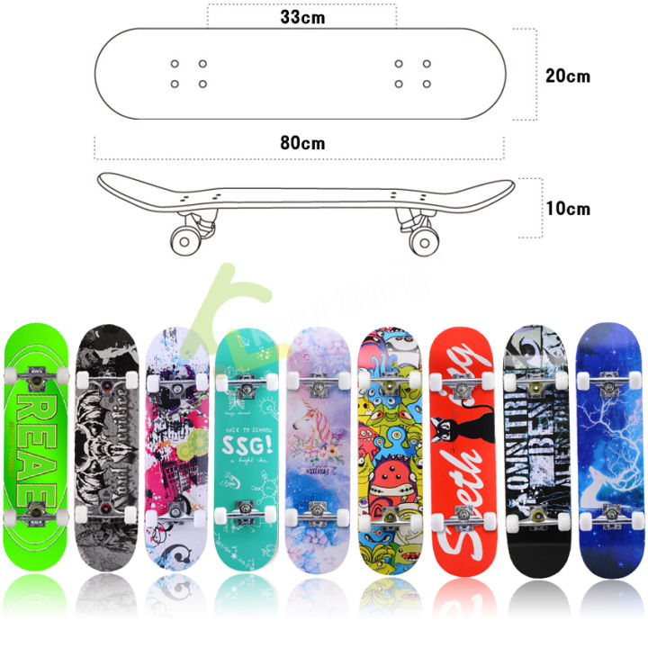 สเก็ตบอร์ด-skateboard-80-cm-สเก็ตบอร์ดผู้ใหญ่-สเก็ตบอร์-ของเล่นกิจกรรมกลางแจ้ง-สเก็ตบอร์ด-4-ล้อ-คุณภาพดี-สเก็ตบอร์ดทนทาน-ไม่เเตกหักง่าย