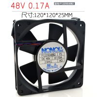 พิณ☒2023ใหม่... F1225E48B2พัดลมทำความเย็นไฟฟ้าอุตสาหกรรม NONOISE 48V 0.17A 12CM 12025