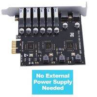 SSU PCIe to USB 3.2 Gen 2 Card 8-Port (6X Type-A +2X Type-C) Converter PCIE Splitter VIA+NEC Chip for Desktop Computer