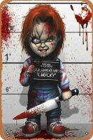 ป้ายโลหะ NIUMOWANG-Chucky จากเด็กๆเล่นโปสเตอร์ดีบุก12X8นิ้ว