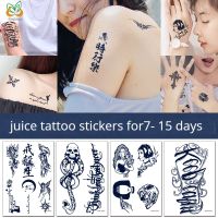 Herbal Juice Tattoo Personality Semi Permanent 7-15 Days Imitation Tattoo Korean Tattoo Temporary Tattoos Sticker Size:11x16cm