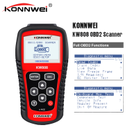 KONNWEI - KW808 Original อุปกรณ์ตรวจสอบรถยนต์,เครื่องมือวิเคราะห์รถยนต์สามารถ J1850ตัวสนับสนุนเครื่องยนต์,Fualt เครื่องอ่านโค้ด,OBD2ปลั๊ก