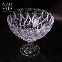 GLASS HUB( AMORN ) BOHEMIA 20685/B1 - พานแก้วลายคริสตัล  ดีไซน์สวยหรู  แฮนด์เมด