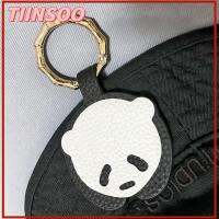 TIINSOO แฮนด์ฟรี คลิปติดหมวกรูปแพนด้าแบบแม่เหล็ก หนังพียู ป้องกันการสูญเสีย คลิปแขวนหมวก ของใหม่ คลิปเก็บหมวกกันแดด การเดินทางกลางแจ้ง