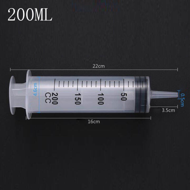 ส่งเร็ว-ไซริงค์-ไซริ้ง-หลอด-กระบอกฉีดยา-200ml-พลาสติก-ดูดน้ำมัน-ดูุดของเหลว-ไซริ้งค์ป้อนอาหาร-ป้อนอาหายานก-สัตว์เลี้ยง