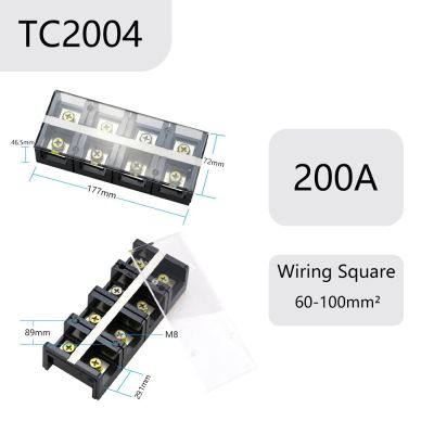 1ชิ้นสายเชื่อมต่อแบบสกรูกั้นกระแสสูง Tc 2003/4/บล็อกชุดขั้วต่อ Tc200 200a 600V