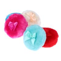 Heart Round Shape Fluffy Sponge Soft Plush Powder Puff With Ribbon Bow Talcum Powder Puff Makeup Cosmetic Beauty Tools