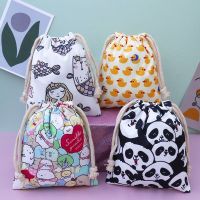 Drawstring Drawstring Waterproof Cloth Cartoon Korean Mini Cosmetic Bag Snoopy Female Storage Bag Carry-On Small Bag