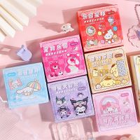 ✒○ SANRIO สติกเกอร์ PVC ใส ลายซานริโอ้ เครื่องเขียน สําหรับเด็ก 100 ชิ้น ต่อกล่อง