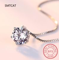 ☽☼ Real 1 Carat D Color Moissanite Pendant Necklace 100 925 Sterling Silver Sparkling Engagement Wedding Party Fine Jewelry