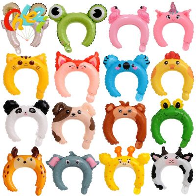 10Pcs Prince Princess Crown Balloons Headband Boy Girl Birthday Party Decorations Kids Toys Cartoon Animals Baby Shower Globos Adhesives Tape