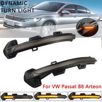 แบบไดนามิกไฟกระพริบ LED เลี้ยวสำหรับ VW P Assat B8ตัวแปร Arteon แสงกระจกตัวบ่งชี้ลำดับ2015 2016 2017 2018 2019 2020