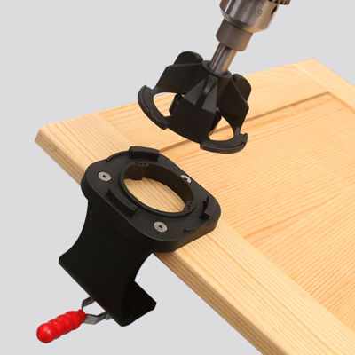Woodworking Hole Drilling Guide Locator Kit 35mm Hinge Boring Jig Hole with Fixture Hole Opener Template for Door Cabinets