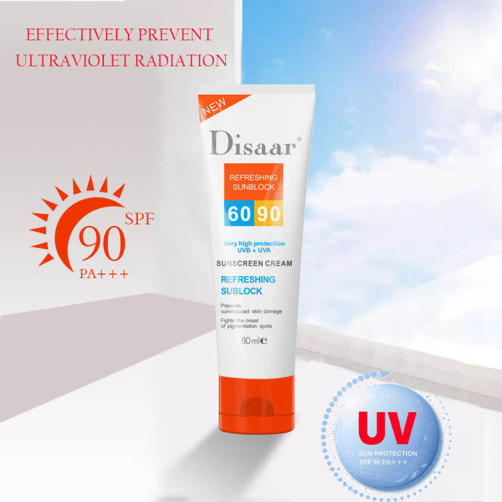 disaar-uv-sunscreen-ครีมกันแดด-spf-uvb60-uva90-สำหรับบำรุงผิวหน้า-กันน้ำ-ติดทนนานspf-uvb60-uva90-พร้อมส่ง