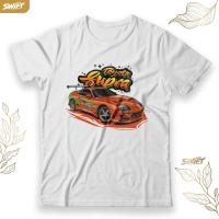 เสื้อยืดโอเวอร์ไซส์QCเสื้อยืด พิมพ์ลายกราฟฟิติ Toyota Supra MK4 MKIV JDM BAJU DISTRO S-5XL