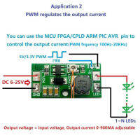 เครื่องแปลงไฟ DCDC ควบคุมด้วย PWM แบบ DC6-25V 20W แผ่นไดรเวอร์ LED LD24AJTA 2ชิ้น