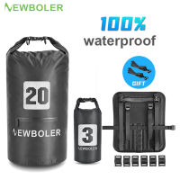 NEWBOLER กระเป๋าทรงกระบอกใส่ด้านหน้าจักรยานกันน้ำ10L/15L/20L ขี่จักรยานกระเป๋าคาดเฟรมหน้าตะกร้าแขวนแฮนด์จักรยานจักรยานอุปกรณ์จักรยานแพ็ค