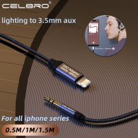Aux Audio Cable For Iphone 14 Pro 13 8 Pin To 3 5 MM Jack Adapter For Iphone 12 11 12mini Xs Max Xr 8 3.5mm Audio Splitter Cabel Cables