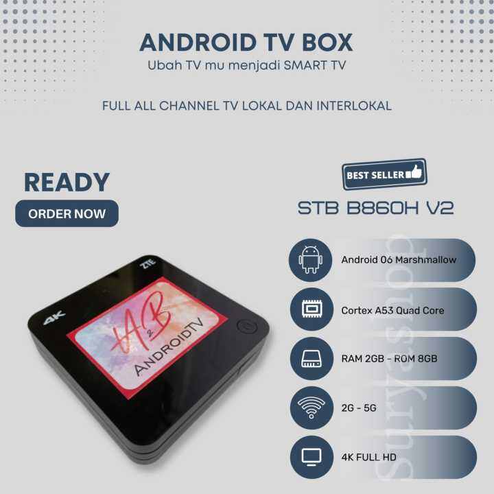 STB ZTE B860H V2, SUDAH UNLOCK Dan ROOT FULL CHANNEL TV | Lazada Indonesia