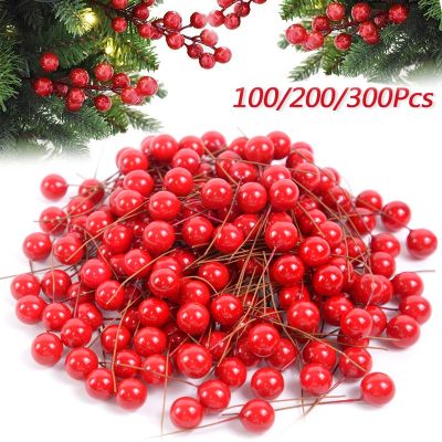【CC】 50-300Pcs Stamens Artificial Small Berries Wedding Wreath Decorations