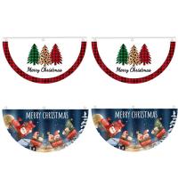 Bunting Flags 2pcs Garden Flag Christmas Fan Flag Banner Rich And Bright Colors Craftsmanship Create A Christmas Mood For Garden Yard Outdoor decent